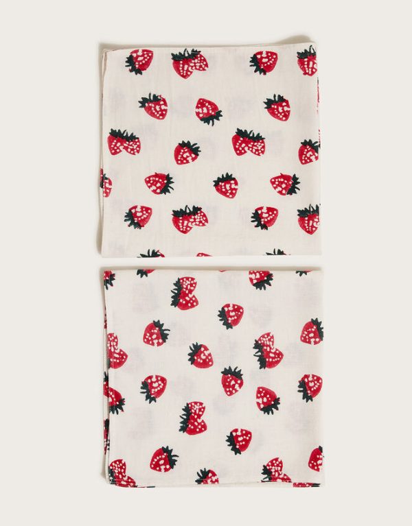 Monsoon Strawberry Napkins Set of Two - Image 3