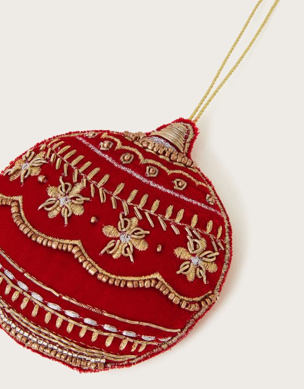 Monsoon Velvet Beaded Bauble - Image 3