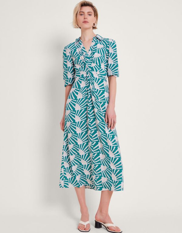 Monsoon Rosanna Midi Dress Teal