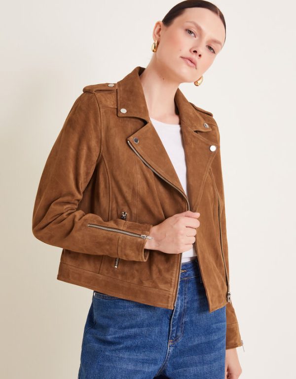 Monsoon Sienna Suede JacketTan