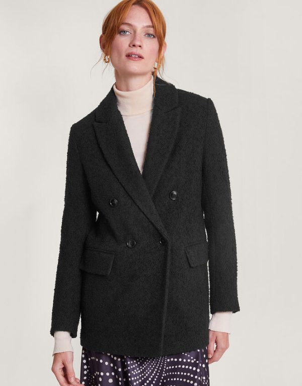 Monsoon Betsy Blazer Coat Black