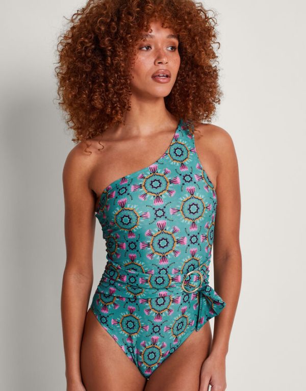 Monsoon Carla Belted Swimsuit Teal