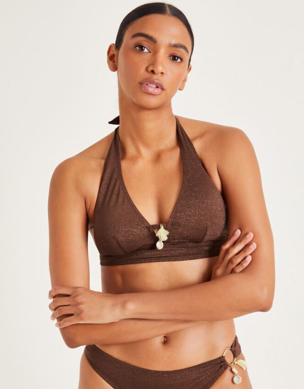 Monsoon Eden Halter Bikini Top Bronze