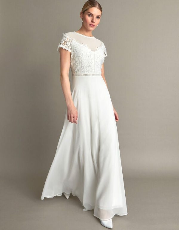 Monsoon Angela Lace Bridal Dress Ivory