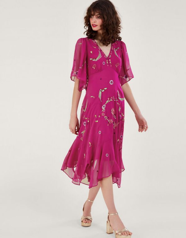 Monsoon Jane Hanky Hem Dress Pink