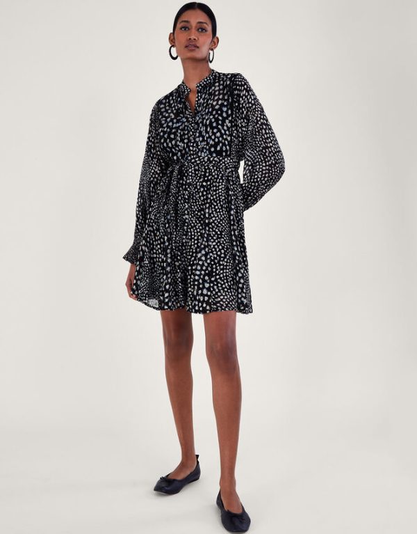 Monsoon Hollis Shirt Dress Black - Image 2