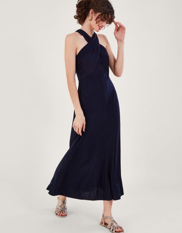 Monsoon Clo Crossover Maxi Dress Blue - Image 2