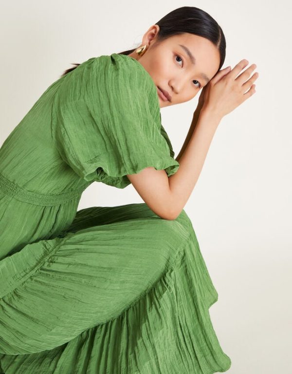 Monsoon Lydia Tea Dress Green - Image 3