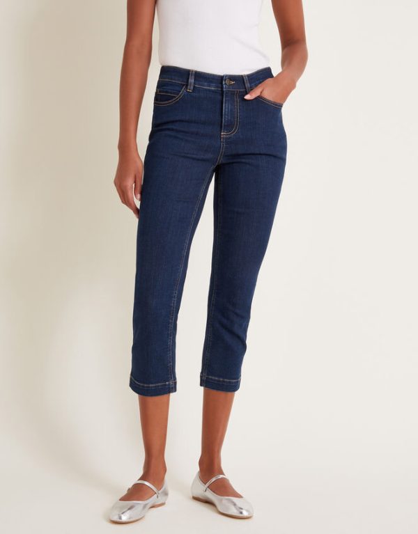 Monsoon Idabella Crop Jeans Blue - Image 2