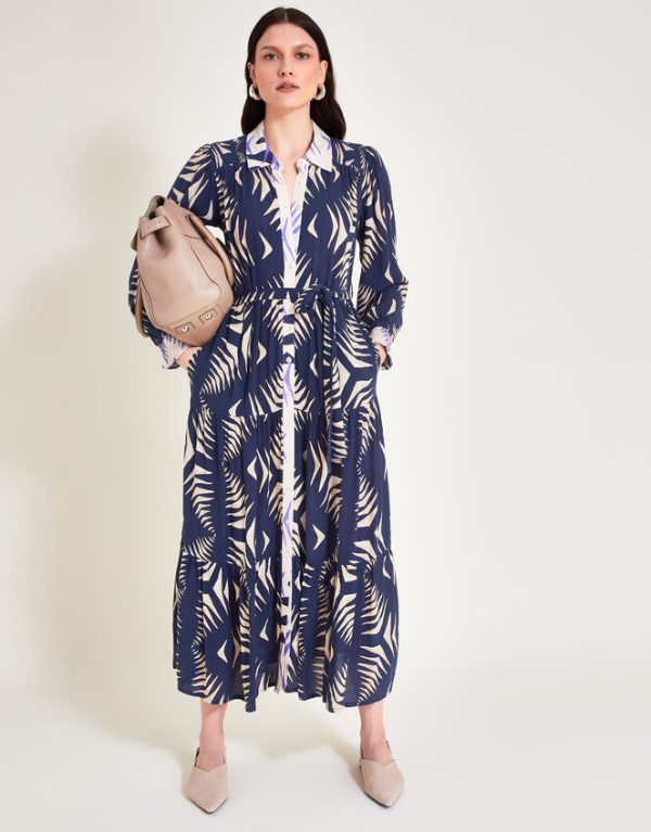 Monsoon Mimi Shirt Dress Blue - Image 2