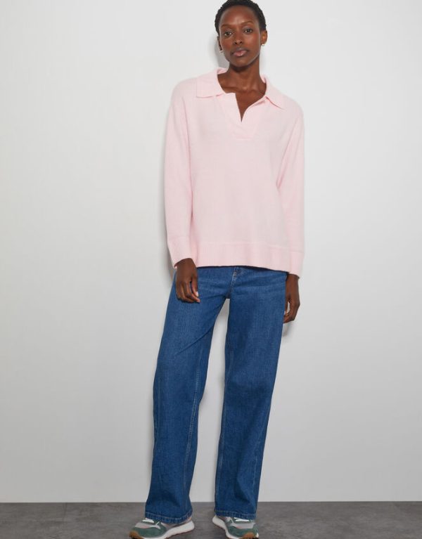 Monsoon Carla Collar Jumper Pink - Image 2