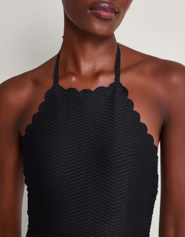 Monsoon Una Scallop Swimsuit Black - Image 2