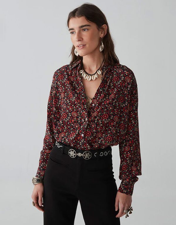 Monsoon Maison Hotel Abstract Floral Print Shirt Multi - Image 2