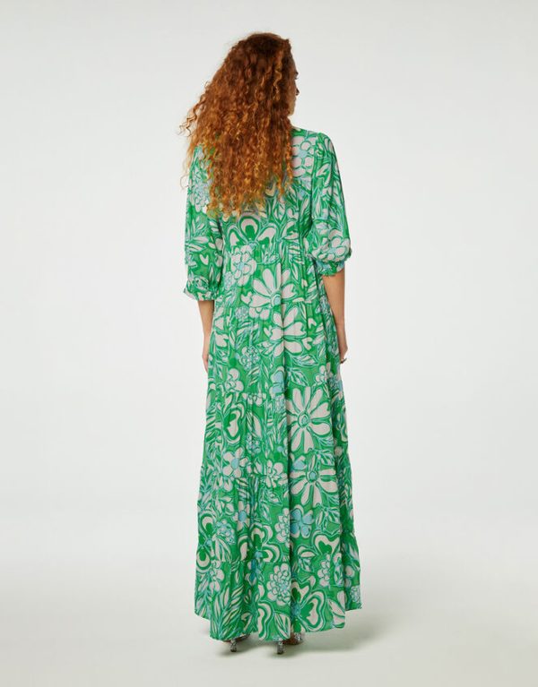 Monsoon Fabienne Chapot Cala Dress Green - Image 3