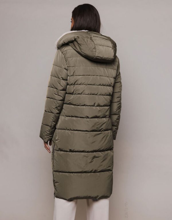 Monsoon Rino and Pelle Longline Padded Coat Green - Image 3