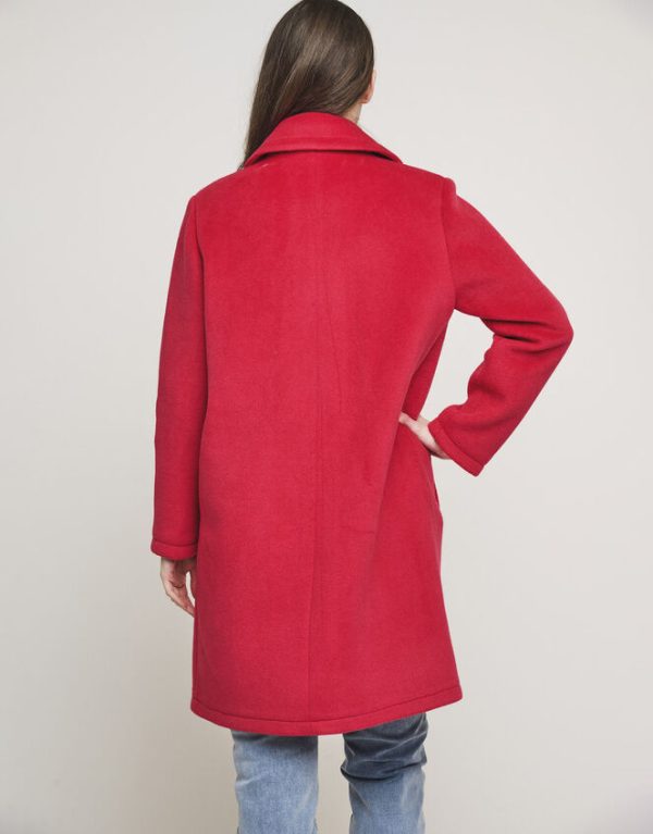 Monsoon Rino and Pelle Double-Breasted Coat Red - Image 3