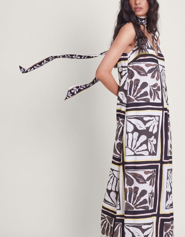 Monsoon Nelinha Print Dress Black - Image 2