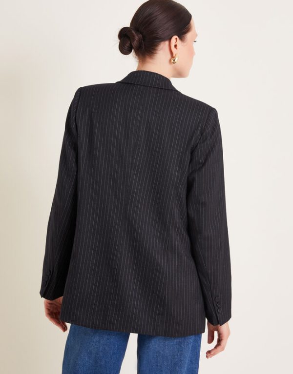 Monsoon Paige Pinstripe Blazer Blue - Image 3