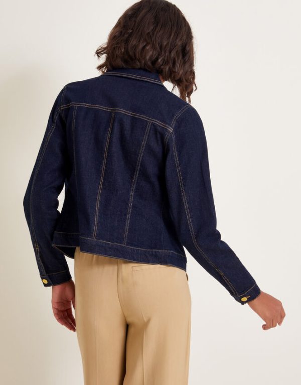 Monsoon Maya Seam Denim Jacket Blue - Image 3