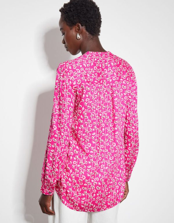 Monsoon Connie Long Sleeve Printed Blouse Pink - Image 3