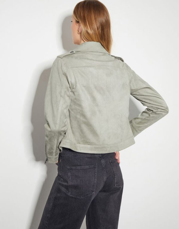 Monsoon Birdy Suedette Biker JacketMink - Image 3