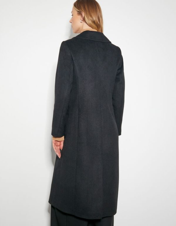 Monsoon Fleur Military Longline Coat Black - Image 3