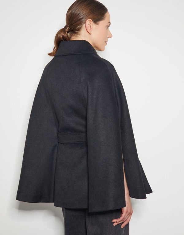 Monsoon Cecily Military Cape Coat Black - Image 3