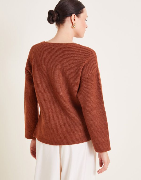 Monsoon Luci Longline Jumper Brown - Image 3