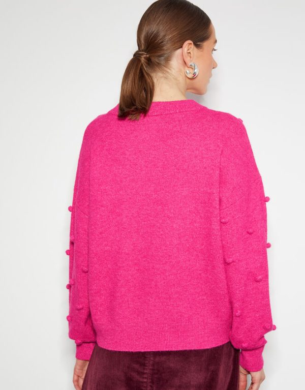 Monsoon Bonita Bobble Jumper Pink - Image 3