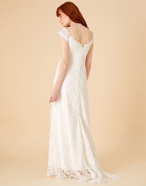 Monsoon Cassandra Lace Bridal Maxi Dress Ivory - Image 3