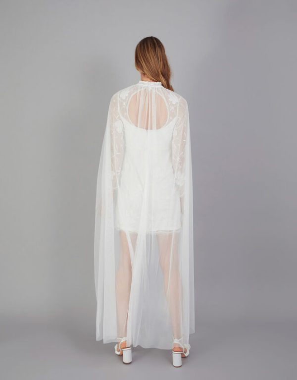 Monsoon Pearl Trim Bridal Cape - Image 3