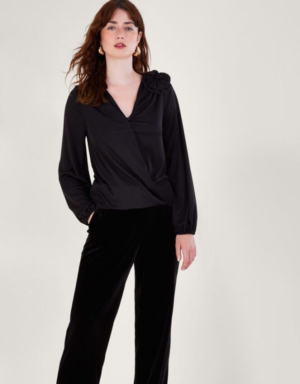 Monsoon Cali Corsage Blouse Black - Image 2