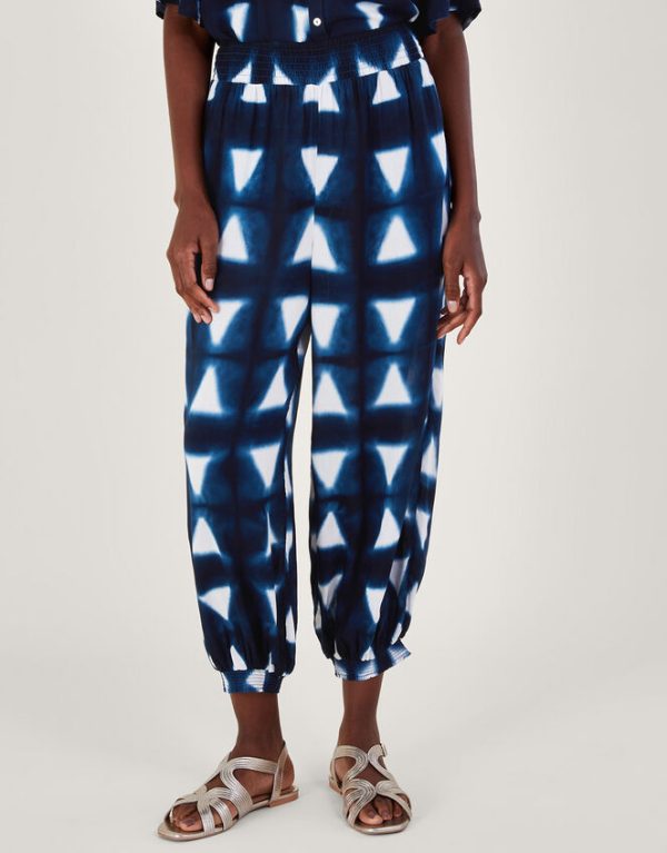 Monsoon Batik Dye Triangle Trousers Blue - Image 2