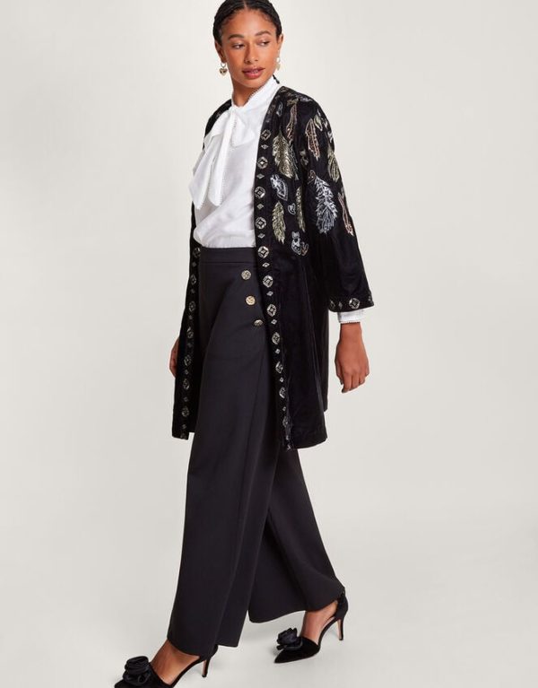 Monsoon Fenix Embroidered Kimono Black - Image 2