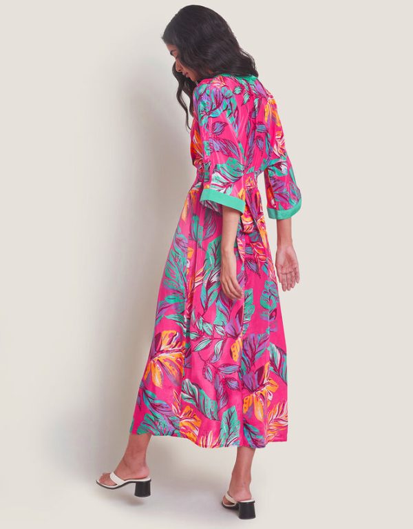 Monsoon Aura Maxi Dress Pink - Image 3