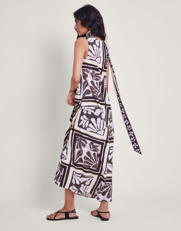 Monsoon Nelinha Print Dress Black - Image 3