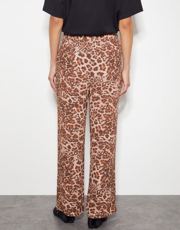 Monsoon Arielle Leopard Print Trousers Brown - Image 4