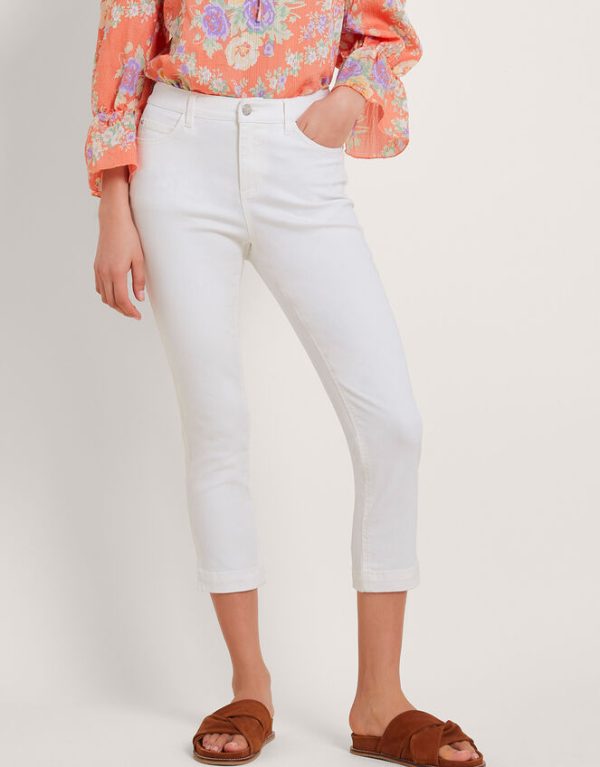 Monsoon Idabella Crop Jeans Natural - Image 3