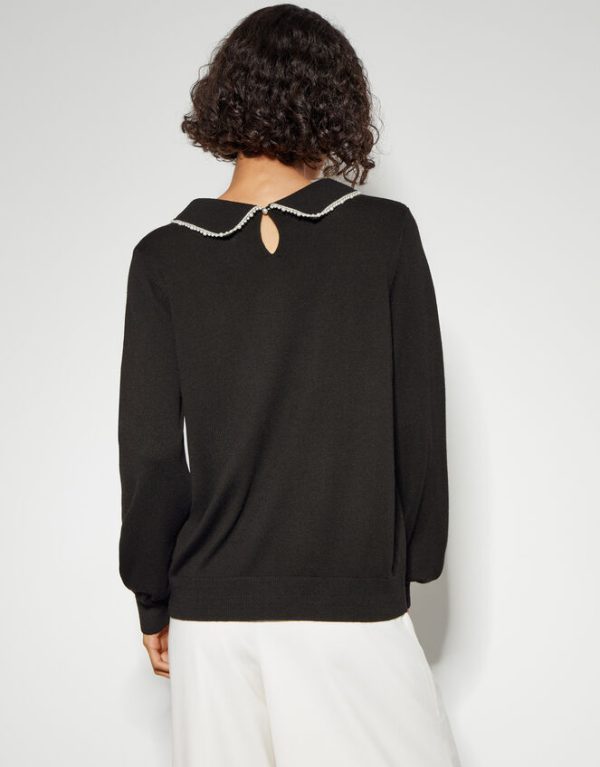 Monsoon Clara Collar Jumper Black - Image 4