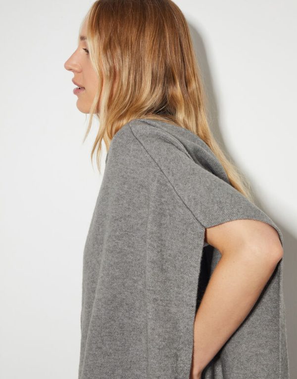 Monsoon Knit Poncho Hoodie - Image 4