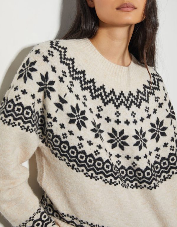 Monsoon Fin Fair Isle JumperIvory - Image 4