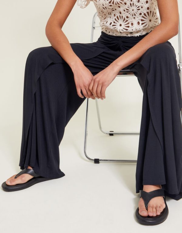 Monsoon Wanda Wrap Trousers Black - Image 4