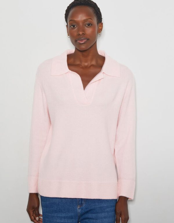 Monsoon Carla Collar Jumper Pink - Image 4