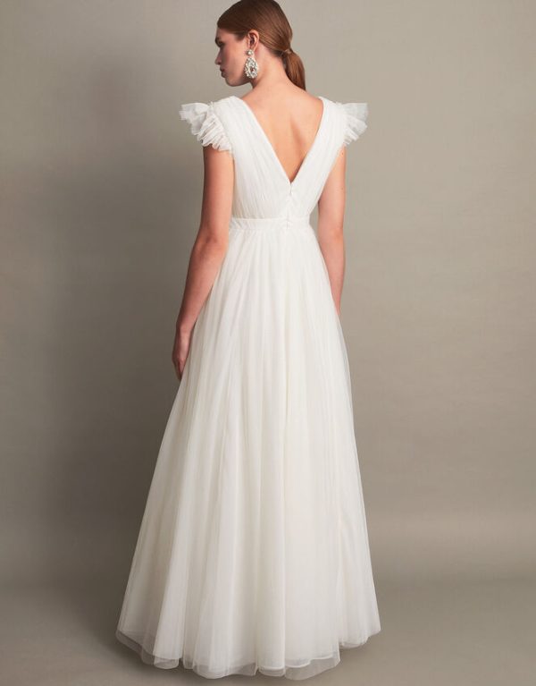 Monsoon Gabriella Tulle Maxi Bridal Dress Ivory - Image 3