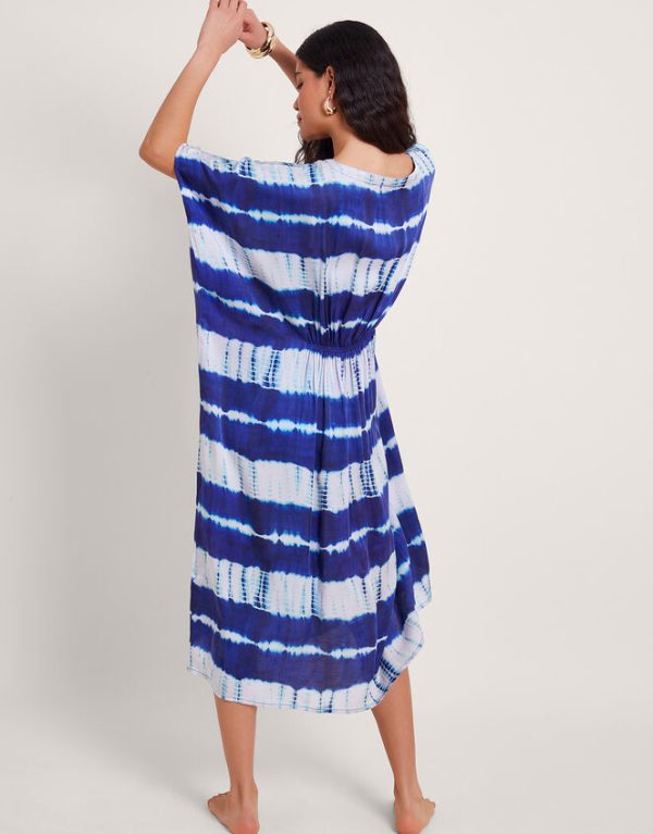 Monsoon Nova Tie Dye Kaftan Blue - Image 3