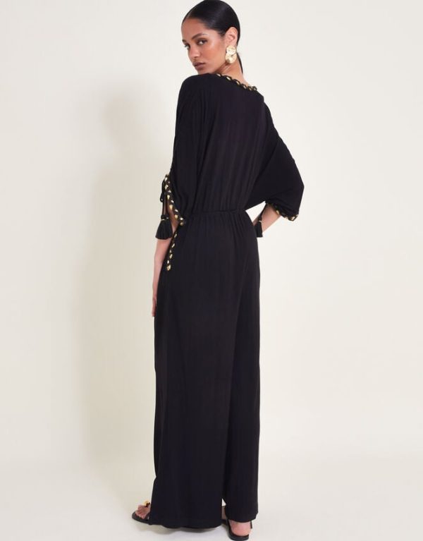 Monsoon Eden Jersey Jumpsuit Black - Image 4