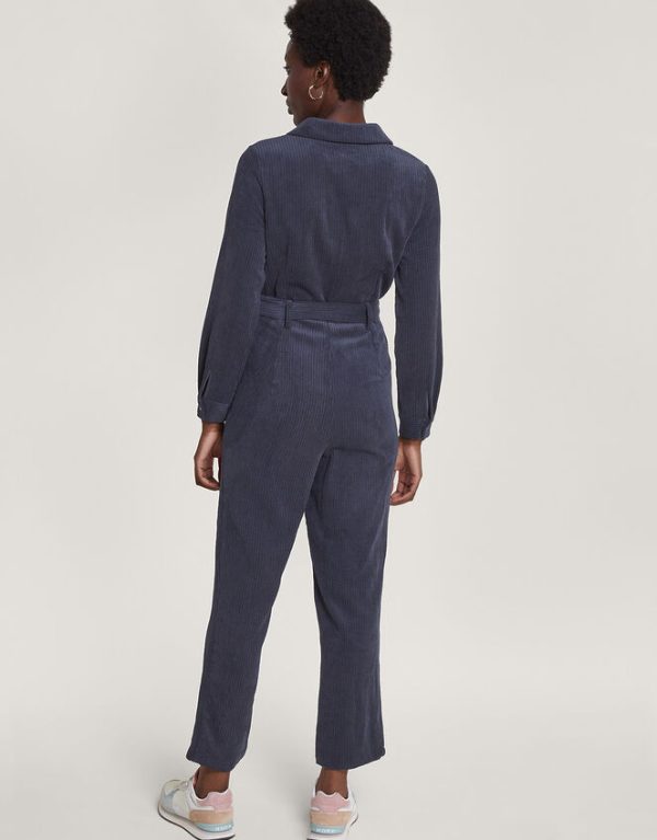 Monsoon Marissa Cord Jumpsuit Blue - Image 3