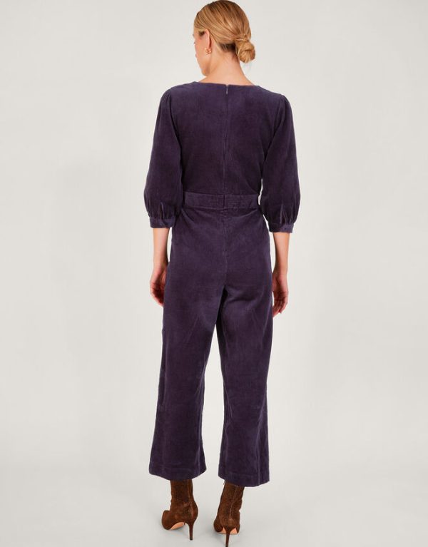 Monsoon Gia Cord Jumpsuit Purple - Image 4