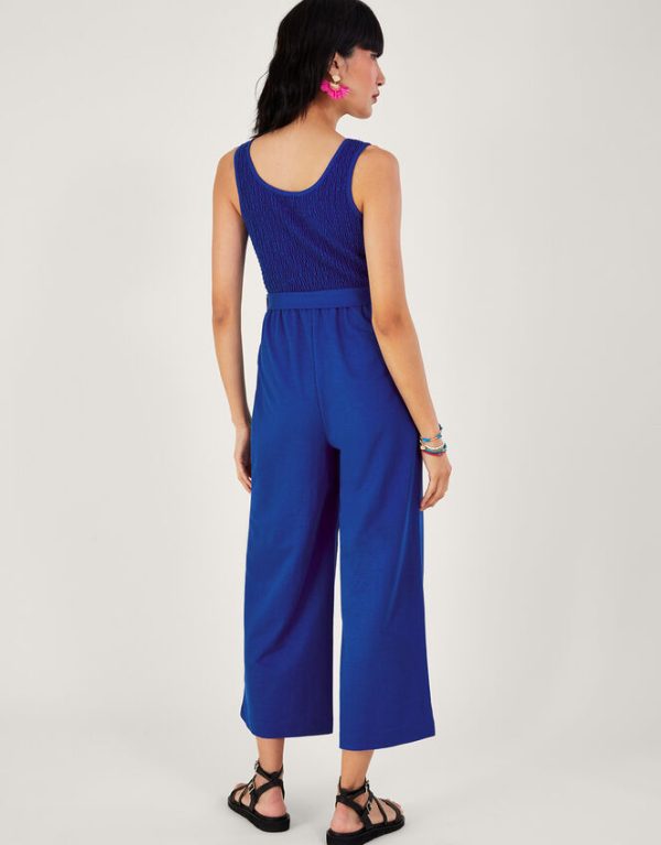 Monsoon Shirred JumpsuitBlue - Image 3