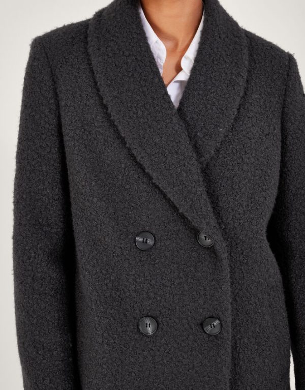 Monsoon Bobbie Boucle Coat Grey - Image 3